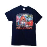 Fish and Chips T-Shirt - By Ray Troll - Large