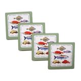 Fish Coasters -Set of 4 Coasters - By Sara Bastien