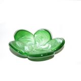 Glass Eye Studio - Affection Dish - Green Flower - approx 5