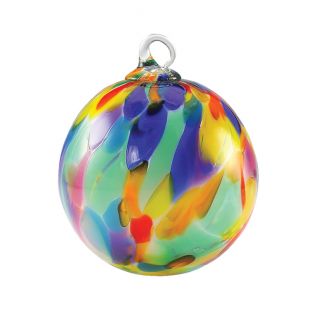 Glass Eye Studio Hand Blown Glass Ornament - Fiesta - 3'' diameter