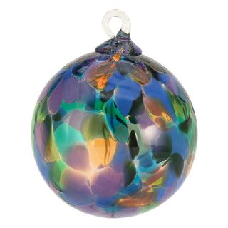 Glass Eye Studio Hand Blown Glass Ornament - Purple Mystique - 3'' diameter