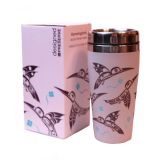 Native American Hummingbird (Pink) Design Insulated Travel Mug - 7'' x 3.5''