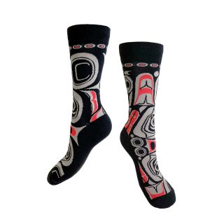 Native Northwest Art Socks - Matriarch Bear - Size Medium/Large