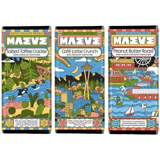 Seattle Chocolate Presents Maeve - Seattle Trio - 3 Bars