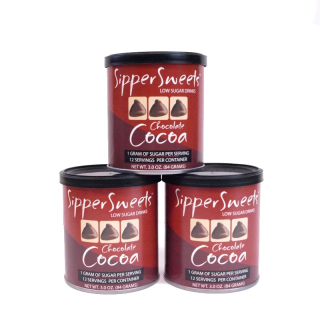 Sipper Sweets Low Sugar Drinks - Chocolate Cocoa - Best Price: 3 Containers (9.3 oz)