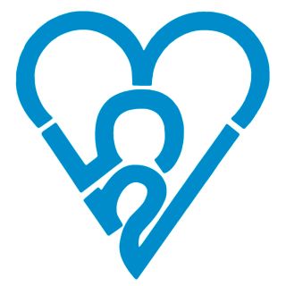 253 Heart Sticker - Blue (Large)