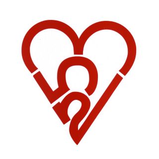 253 Heart Sticker - Red (Large)