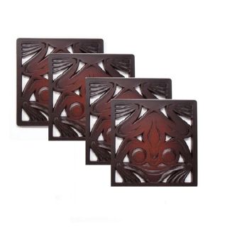 Coaster Set - Pacific Northwest Coast Native American Frog Coasters - Best Price: 4 Coasters
