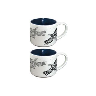 Espresso Mugs - Set of 2 - Soaring Eagle by Corey Bulpitt