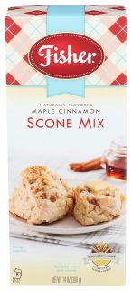 Fisher Maple Cinnamon Scone Mix - 14oz ( Fall / Winter Seasonal ) 