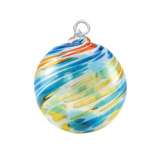 Glass Eye Studio Hand Blown Glass Classic Ornament - Seashore - 3'' diameter