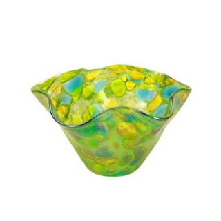 Glass Eye Studio - Mini Wave Bowl - Spring Green Twist - 5
