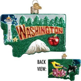 Glass Ornament - Washington State Icons