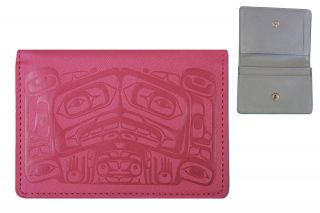 Indigenous American Design - Raven Box Card Wallet - Pink