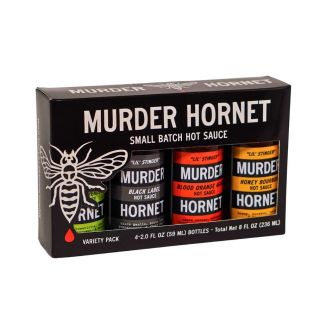 Murder Hornet Hot Sauce - Gift Set of 4 Mini Bottles