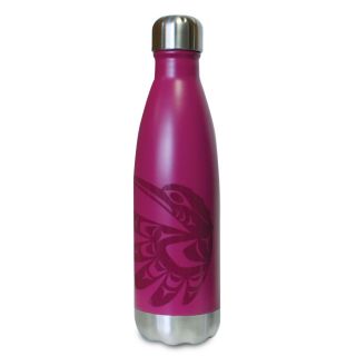 Native American Insulated Water Bottle - Hummingbird (Pink) 17 oz