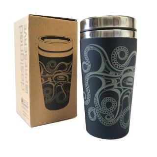 Native American - Stainless Steel Travel Mug 16oz - Octopus (Nuu) by Ernest Swanson