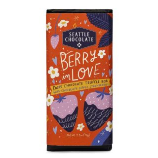 Seattle Chocolate - Berry in Love - Dark Strawberry Truffle Bar - 2.5 oz