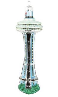 Seattle Mercury Glass Christmas Ornament