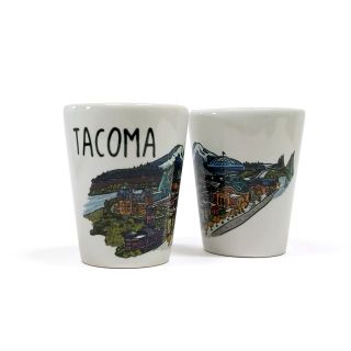 Tacoma Cityscape Ceramic Shot Glass