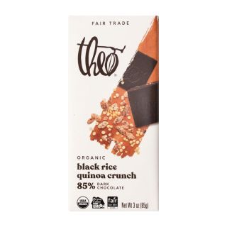 Theo Chocolate - Black Rice Quinoa Crunch Dark Chocolate Bar - 3oz