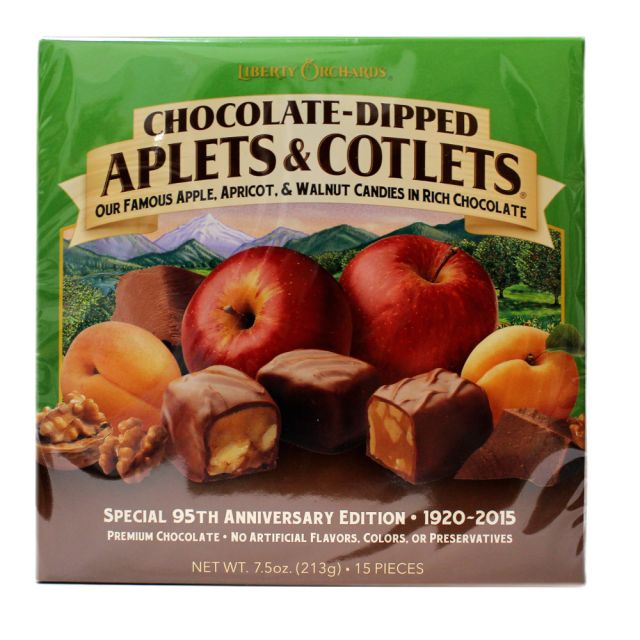 Chocolate-Dipped Aplets & Cotlets - Liberty Orchards - 7.5 oz