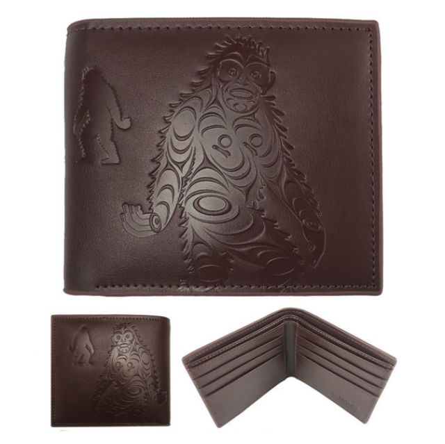 Embossed Wallet - Sasquatch by Francis Horne, Sr. (Brown)