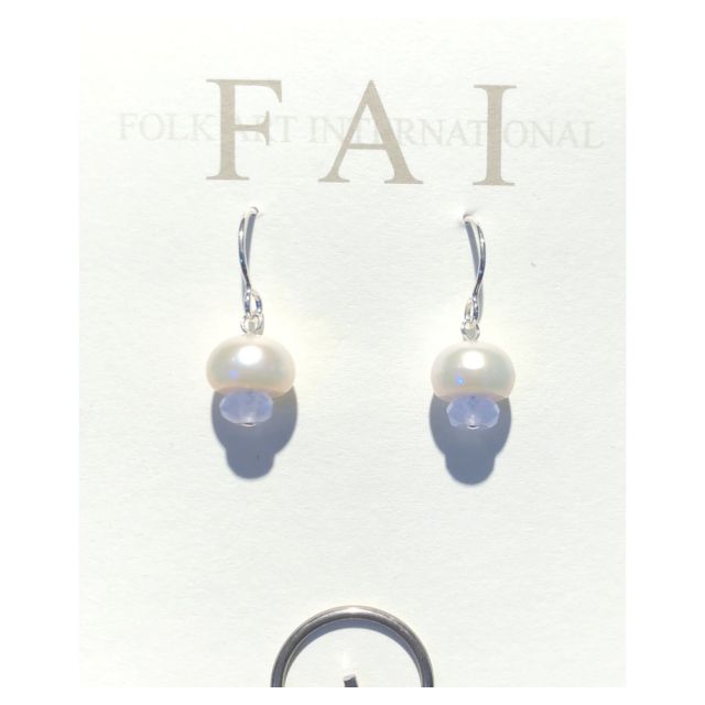 FAI Jewelry - Sterling Silver with Pearl and Gem Stone Earrings