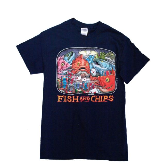 Fish and Chips T-Shirt - By Ray Troll - Large