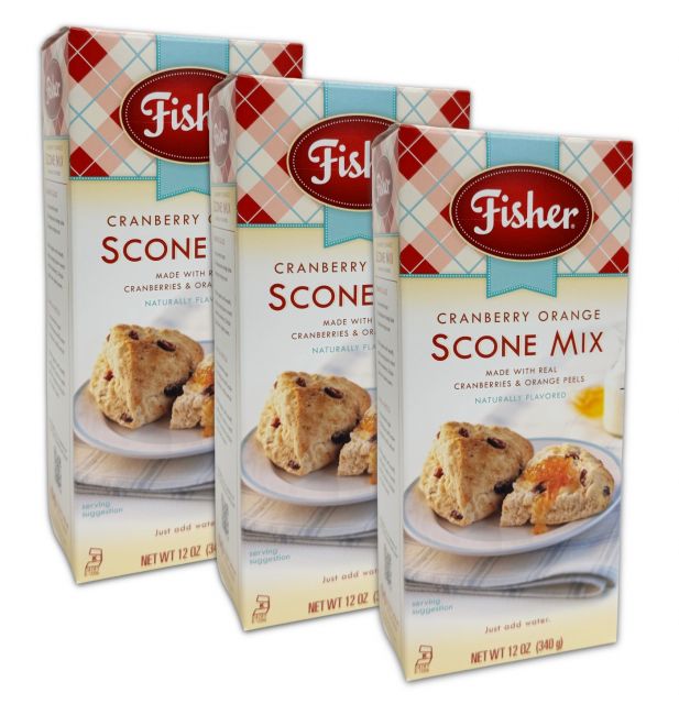 Fisher Cranberry Orange Scone Mix (3 Boxes)