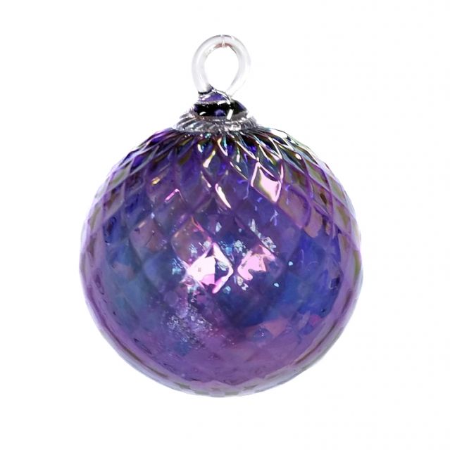 Glass Eye Studio - February Birthstone Ornament - Amethyst Diamond - 3