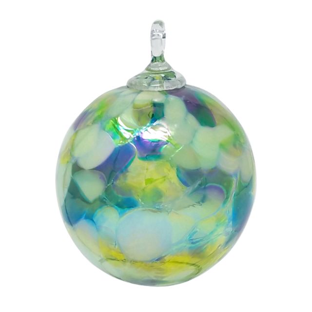 Glass Eye Studio Hand Blown Glass Classic Ornament - Spring Mum - 3'' diameter