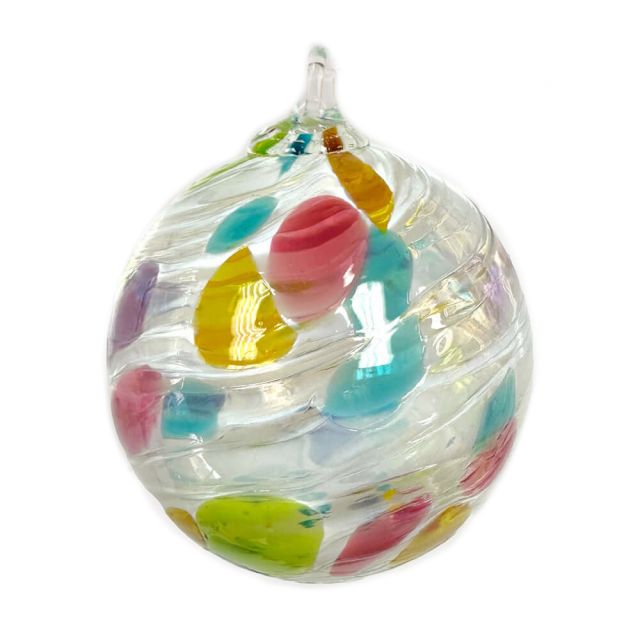 Glass Eye Studio Hand Blown Glass Ornament - Confetti - 3'' diameter