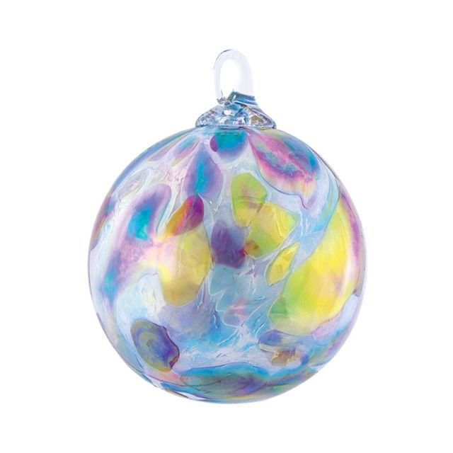 Glass Eye Studio Hand Blown Glass Ornament - Opal Confetti - 3'' diameter