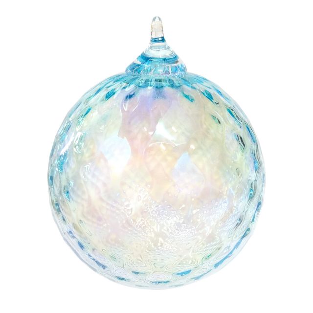 Glass Eye Studio - March Birthstone Ornament - Aquamarine Diamond - 3
