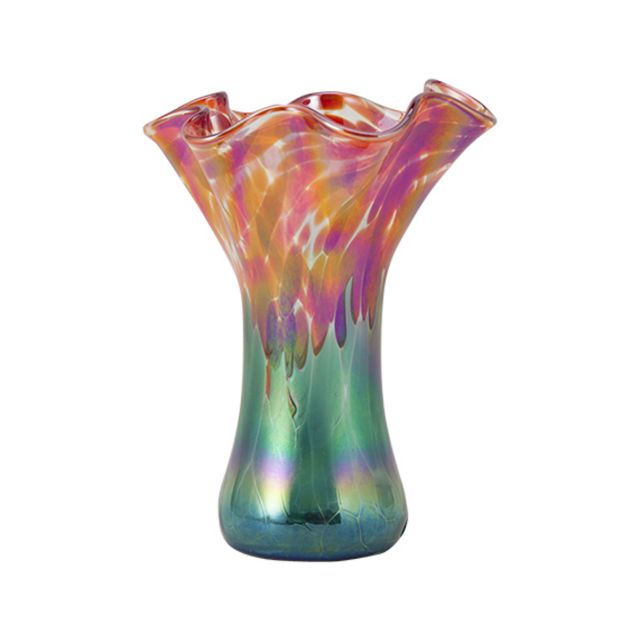 Glass Eye Studio - Mini Ruffle Vase - Poppies - 6
