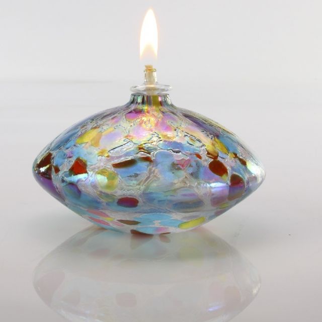 Glass Eye Studio - Saucer Oil Lamps - Opal Confetti - 5