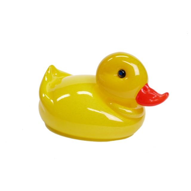 Hand Blown Glass Yellow Duck - Large - by Ryan Blythe