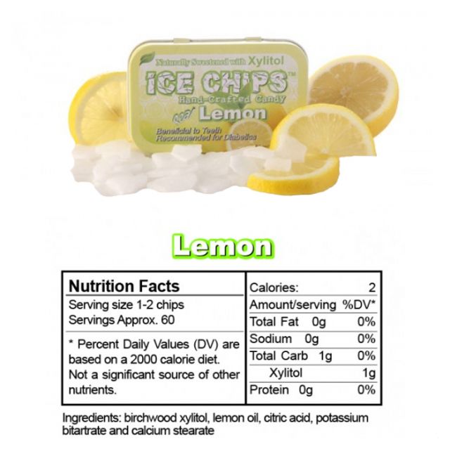 Ice Chips - Lemon Xylitol Mints - 1.76 oz