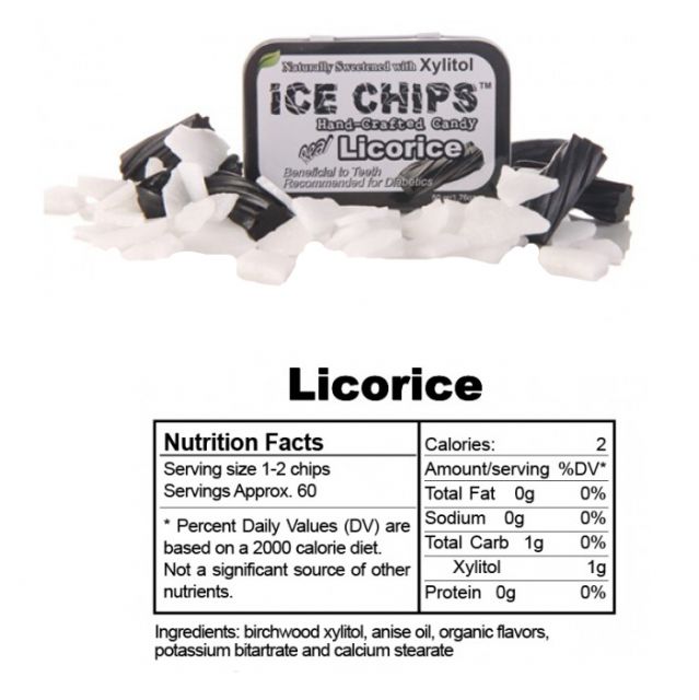 Ice Chips - Licorice Xylitol Mints - 1.76 oz