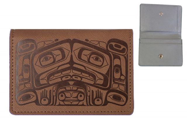 Indigenous American Design - Raven Box Card Wallet - Brown