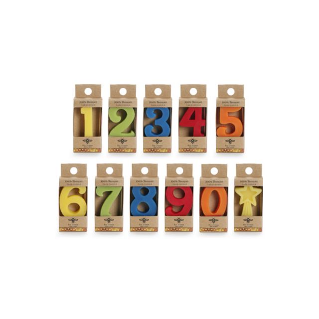 Individual Number Birthday Cake Candles - Big Dipper Wax Works 