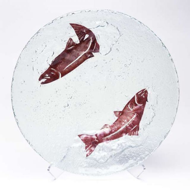 Jones Glassworks - Salmon Bowl - 13