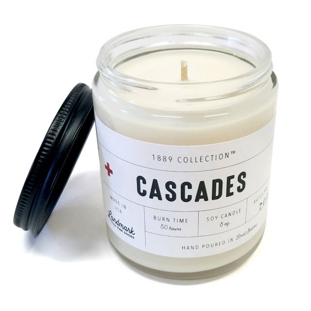 Landmark 1889 Collection Soy Candle - Cascades Scent - 8oz