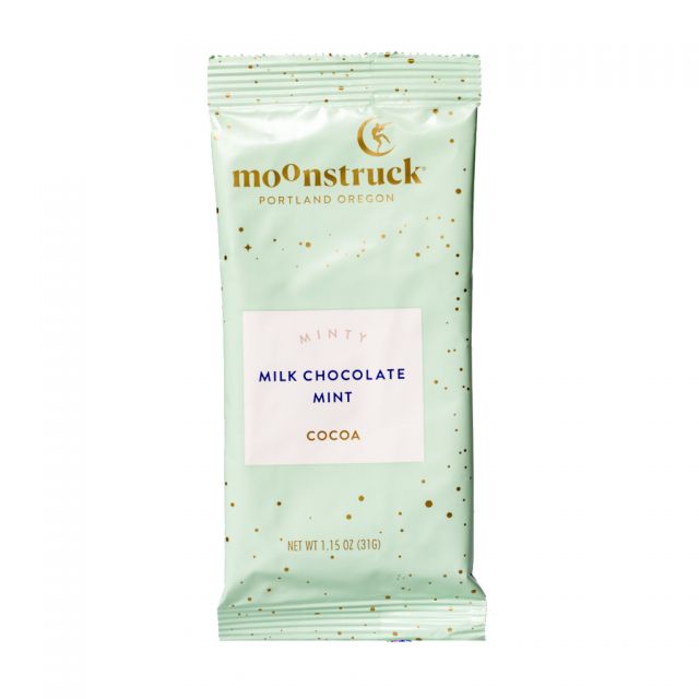 Moonstruck Chocolate - Milk Chocolate Minty Hot Cocoa Packet - 1 serving