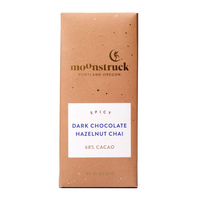 Moonstruck Hazelnut Chai Dark Chocolate Bar - 3 oz