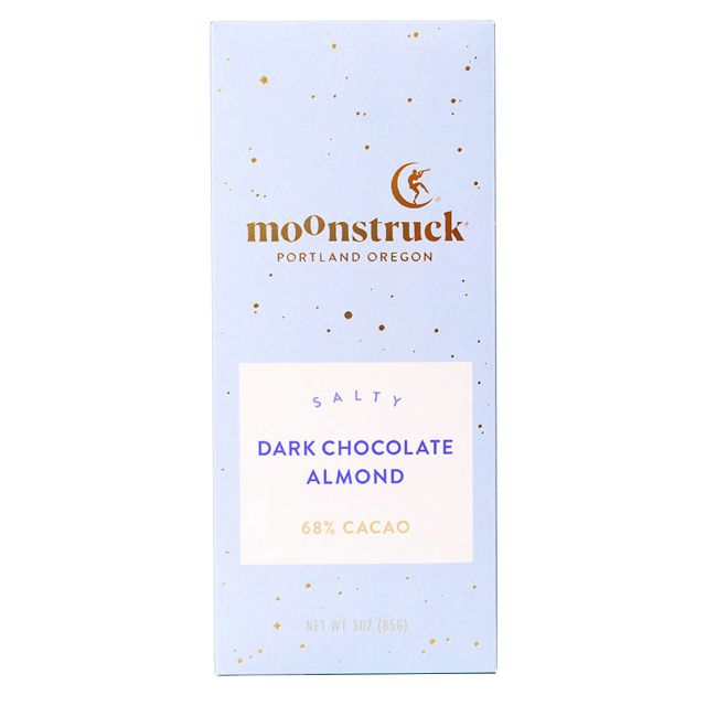 Moonstruck Salty Almond Dark Chocolate Bar - 3 oz