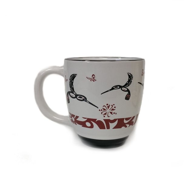 Native American - Hummingbird Design Mug (maroon)
