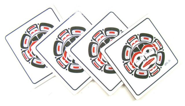 Native American Moon Design Coasters