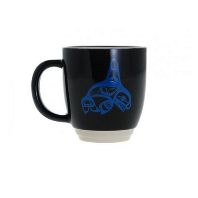 Native American Orca Whale Design Mug (turquoise)